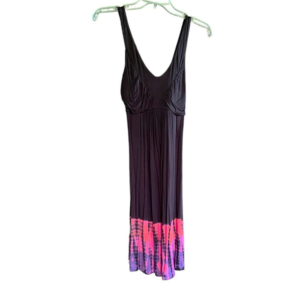 NWT Boston Proper Multi Dip-Dye Black/Pink Day Dress, Size XXS